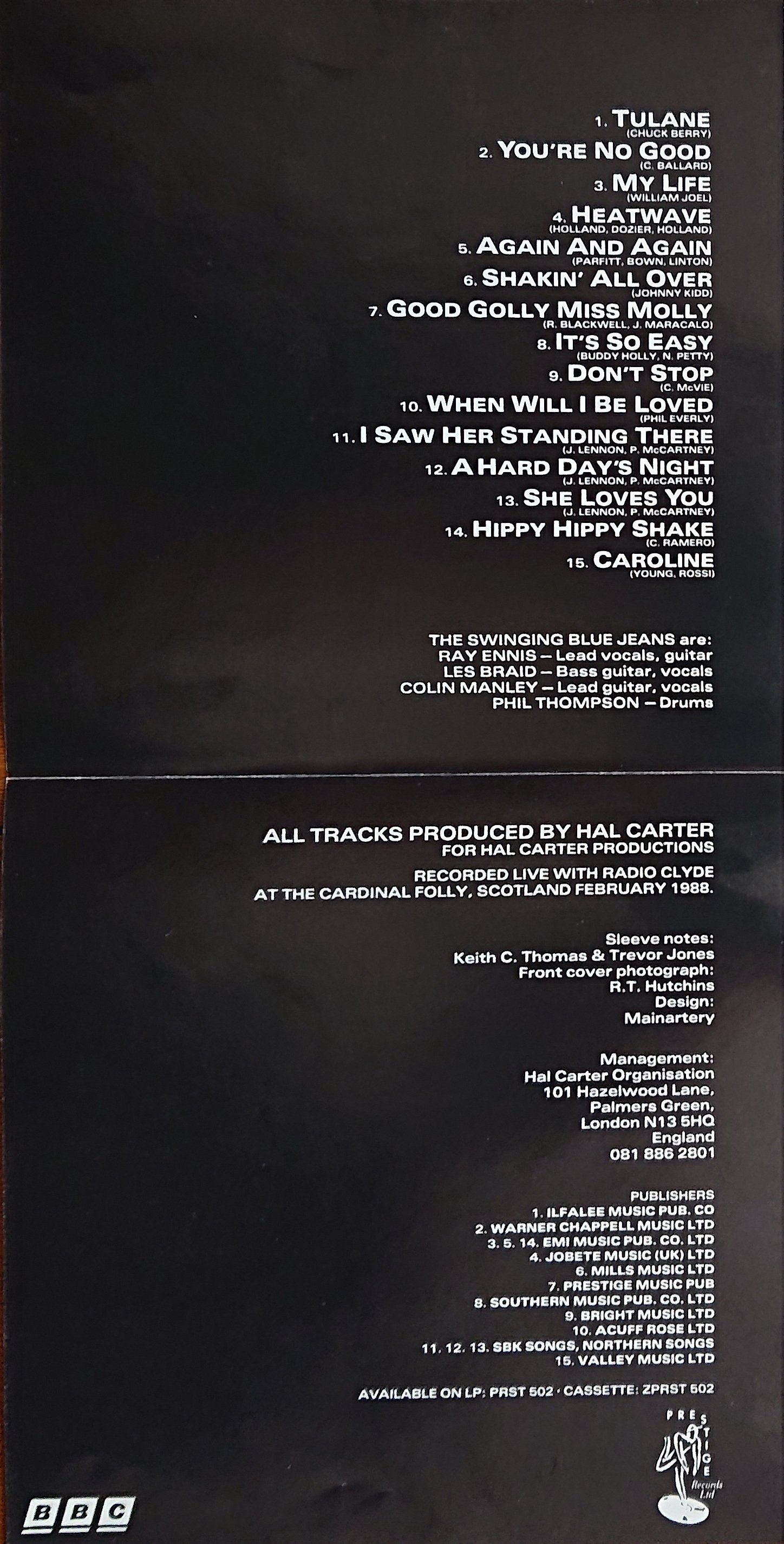 Middle of cover of CDPT 502